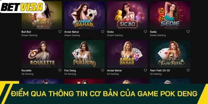 Điểm qua thông tin cơ bản của game Pok Deng