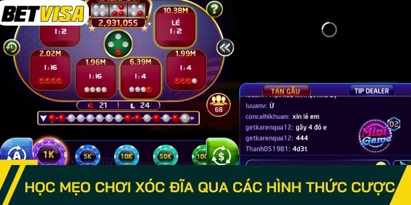 Học mẹo chơi xóc đĩa qua các hình thức cược