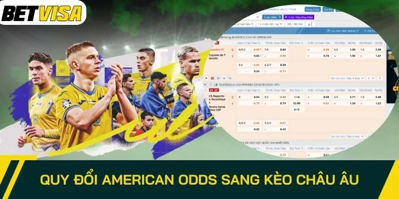 Quy đổi American Odds sang kèo châu Âu