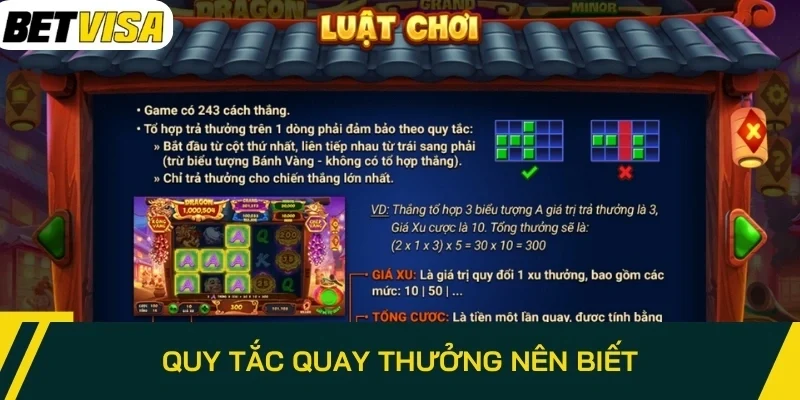Quy tắc quay thưởng nên biết